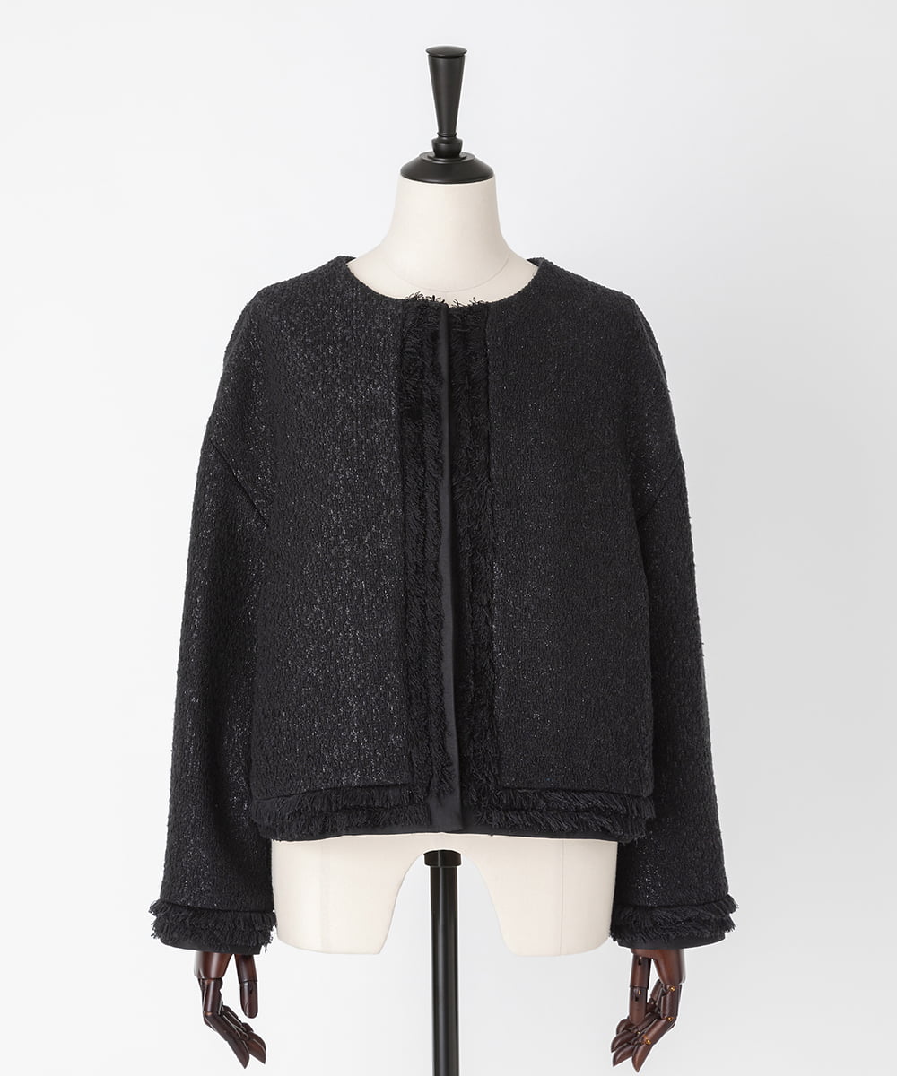 EAUVIRE ノーカラージャケット ブラック