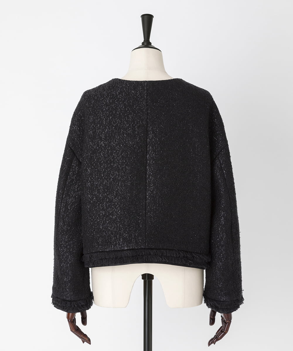 EAUVIRE ノーカラージャケット ブラック