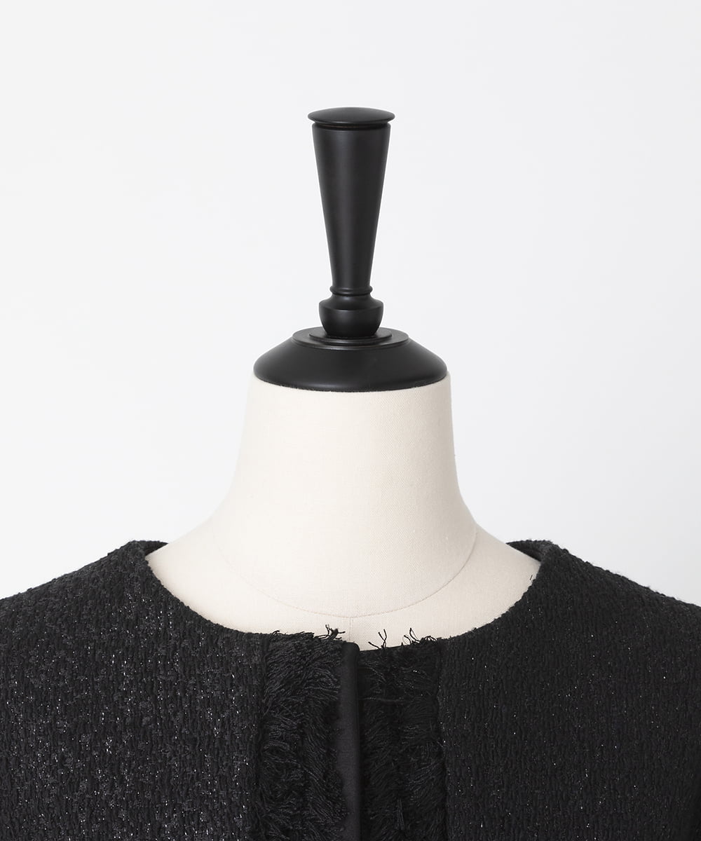 EAUVIRE ノーカラージャケット ブラック