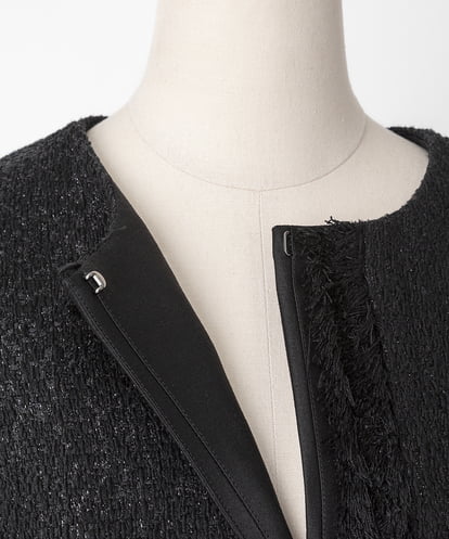 EAUVIRE ノーカラージャケット ブラック