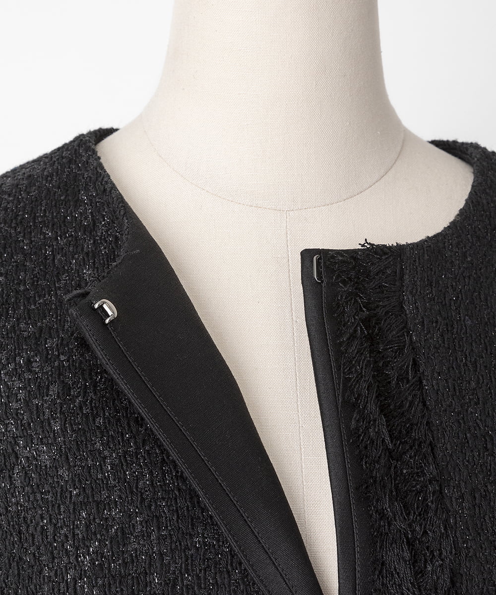 EAUVIRE ノーカラージャケット ブラック