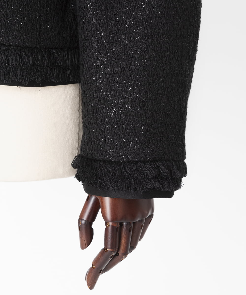 EAUVIRE ノーカラージャケット ブラック