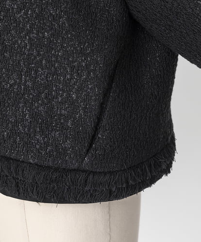 EAUVIRE ノーカラージャケット ブラック