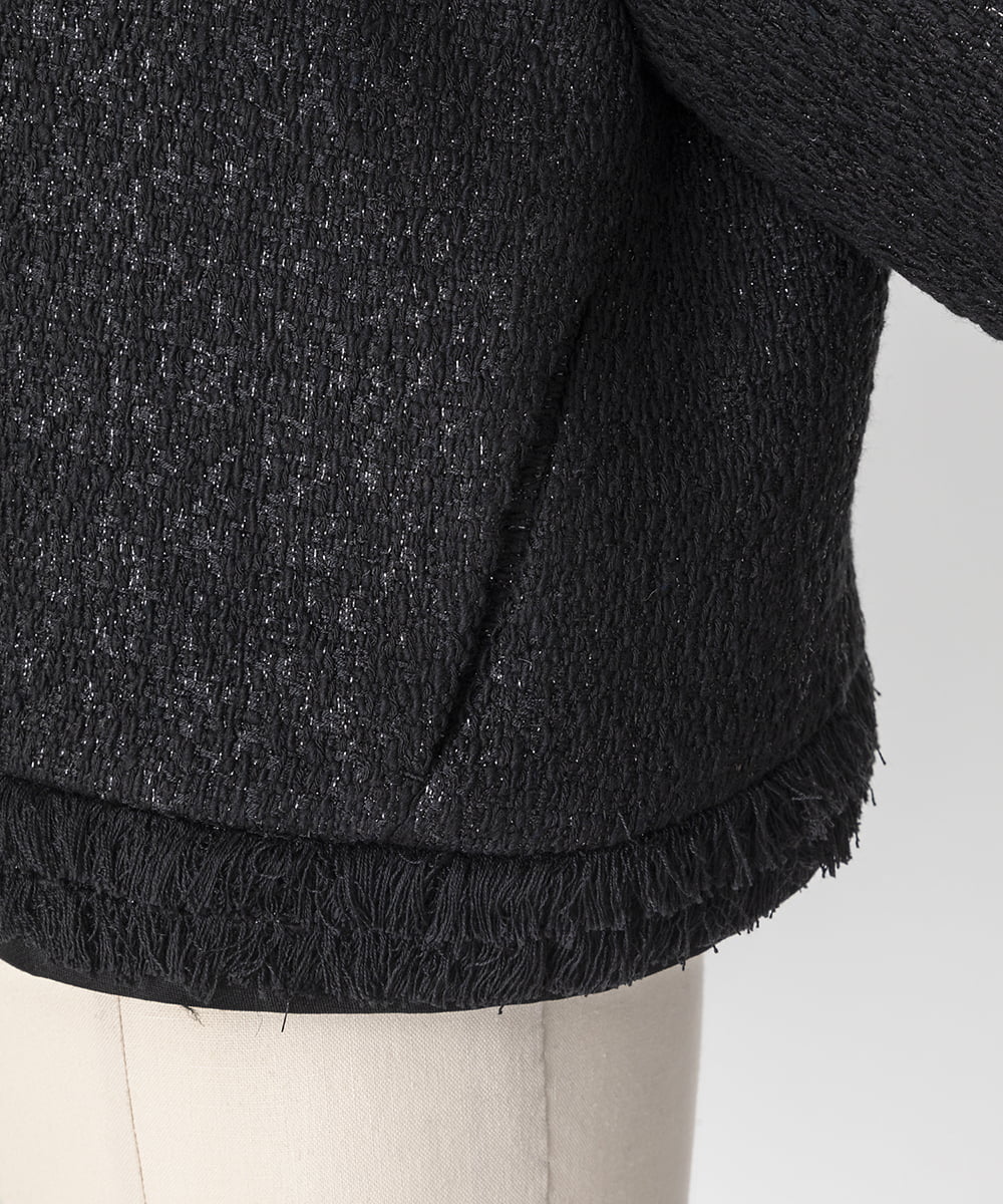 EAUVIRE ノーカラージャケット ブラック