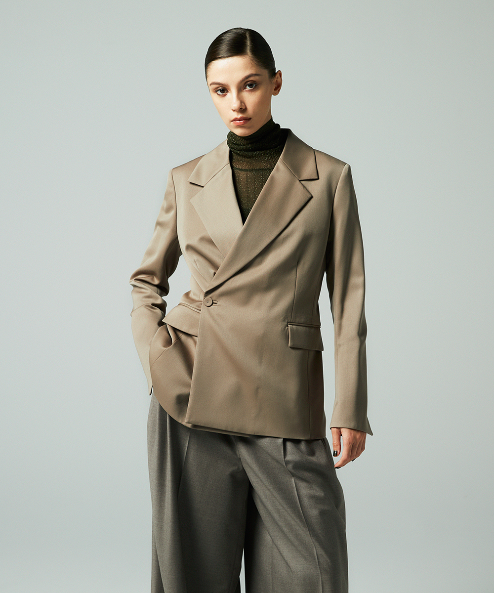 EAUVIRE  2WAYボタンジャケット モカ