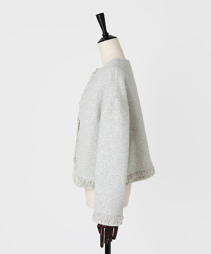 EAUVIRE ノーカラージャケット ライトグレー