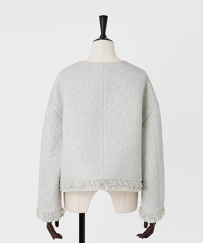 EAUVIRE ノーカラージャケット ライトグレー