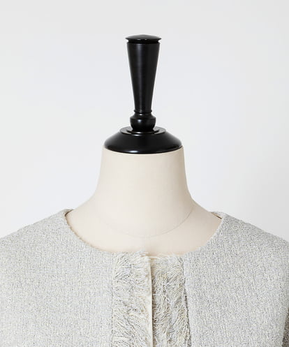 EAUVIRE ノーカラージャケット ライトグレー