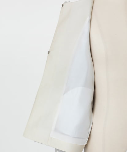 EAUVIRE ノーカラージャケット ライトグレー