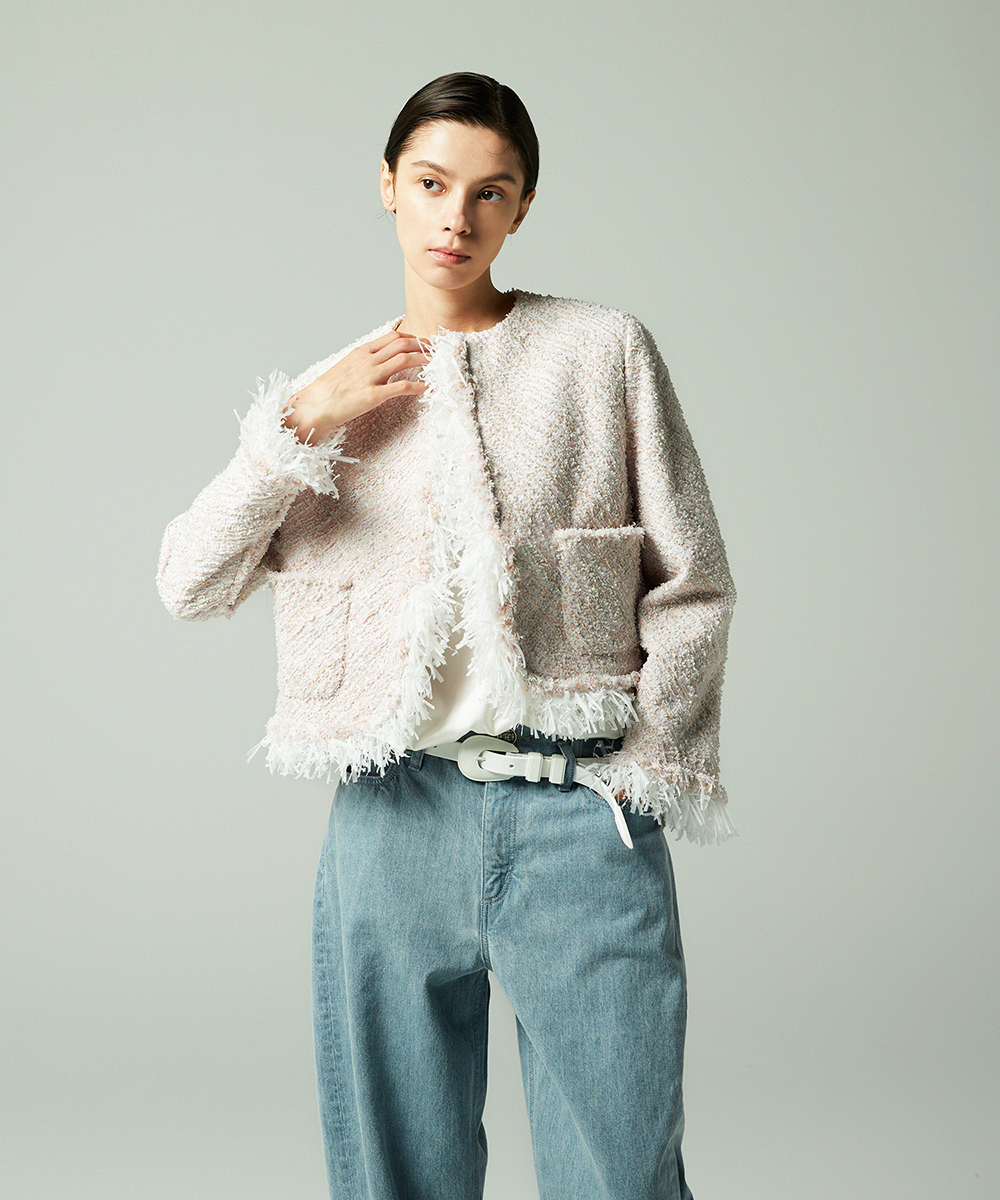 ツイードフリンジジャケット