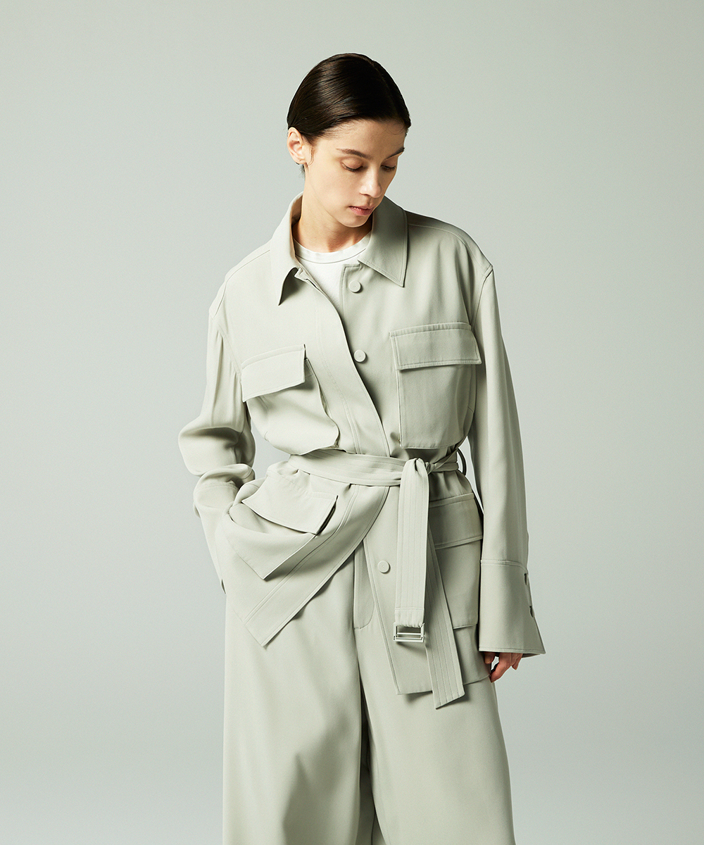 シルクジョーゼットサファリジャケット