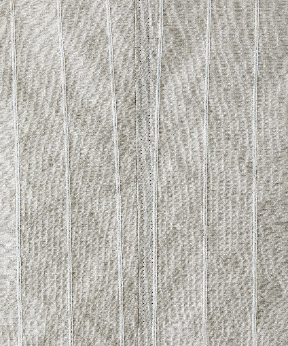 EAUVIRE テクニカルワッシャーストライプジャケット サンドベージュ