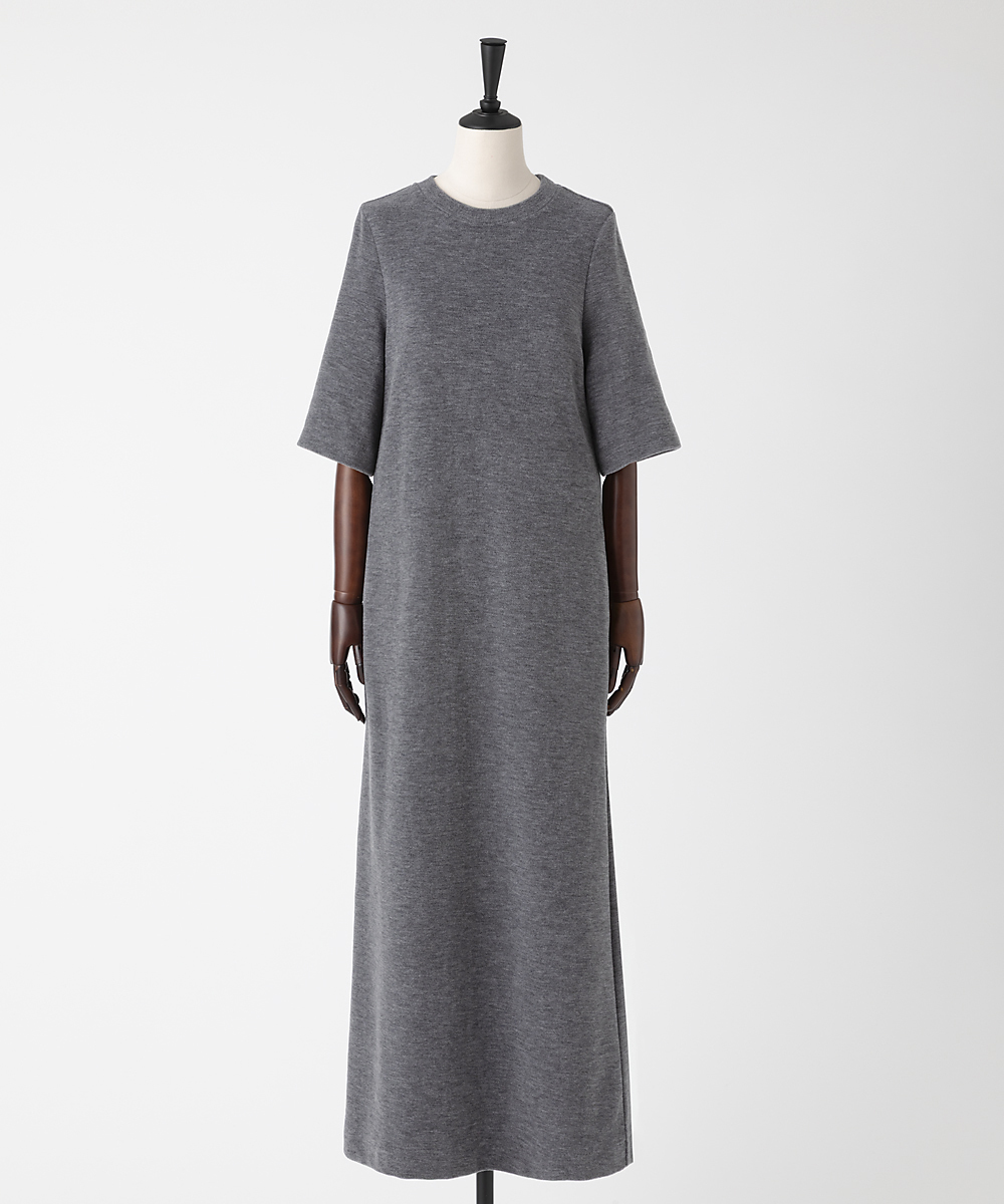 EAUVIRE ウールフリースワンピース グレー