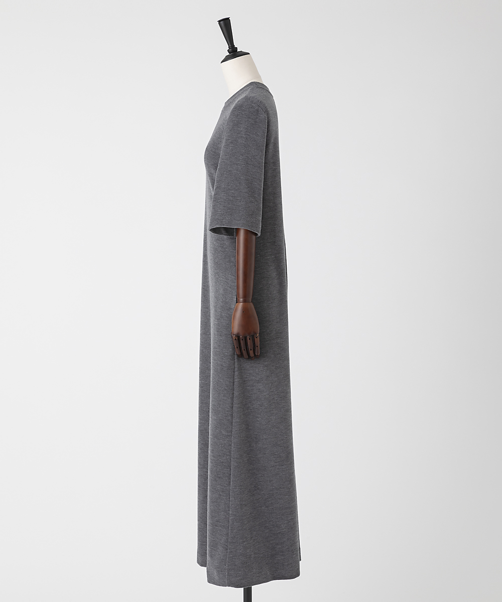 EAUVIRE ウールフリースワンピース グレー