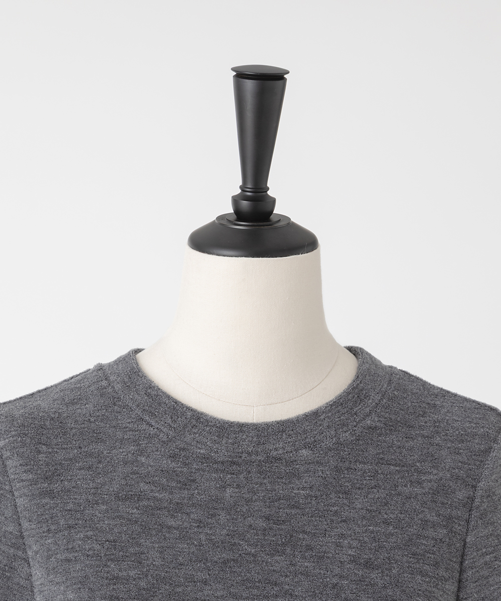 EAUVIRE ウールフリースワンピース グレー