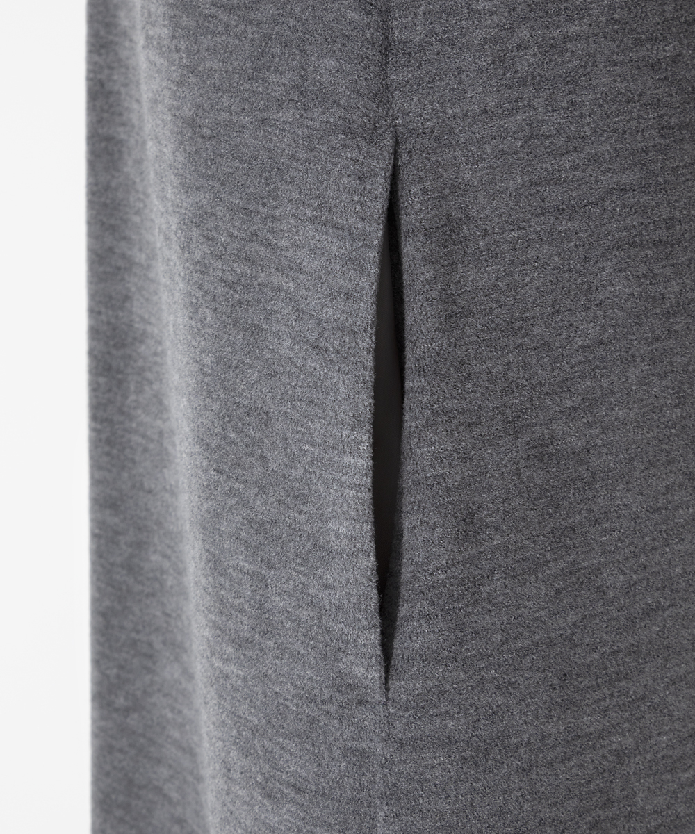 EAUVIRE ウールフリースワンピース グレー