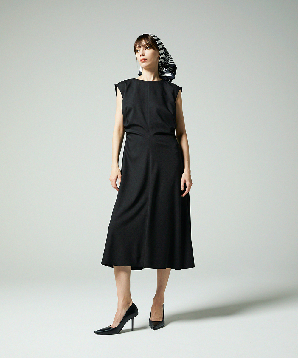 EAUVIRE ドレープドレス ブラック