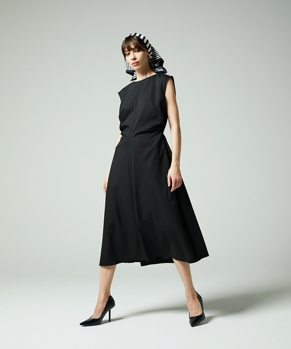 EAUVIRE ドレープドレス ブラック