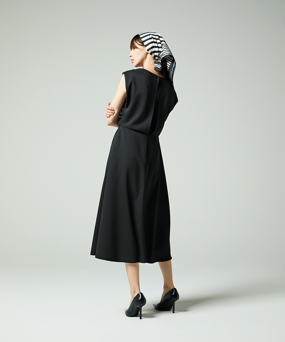 EAUVIRE ドレープドレス ブラック