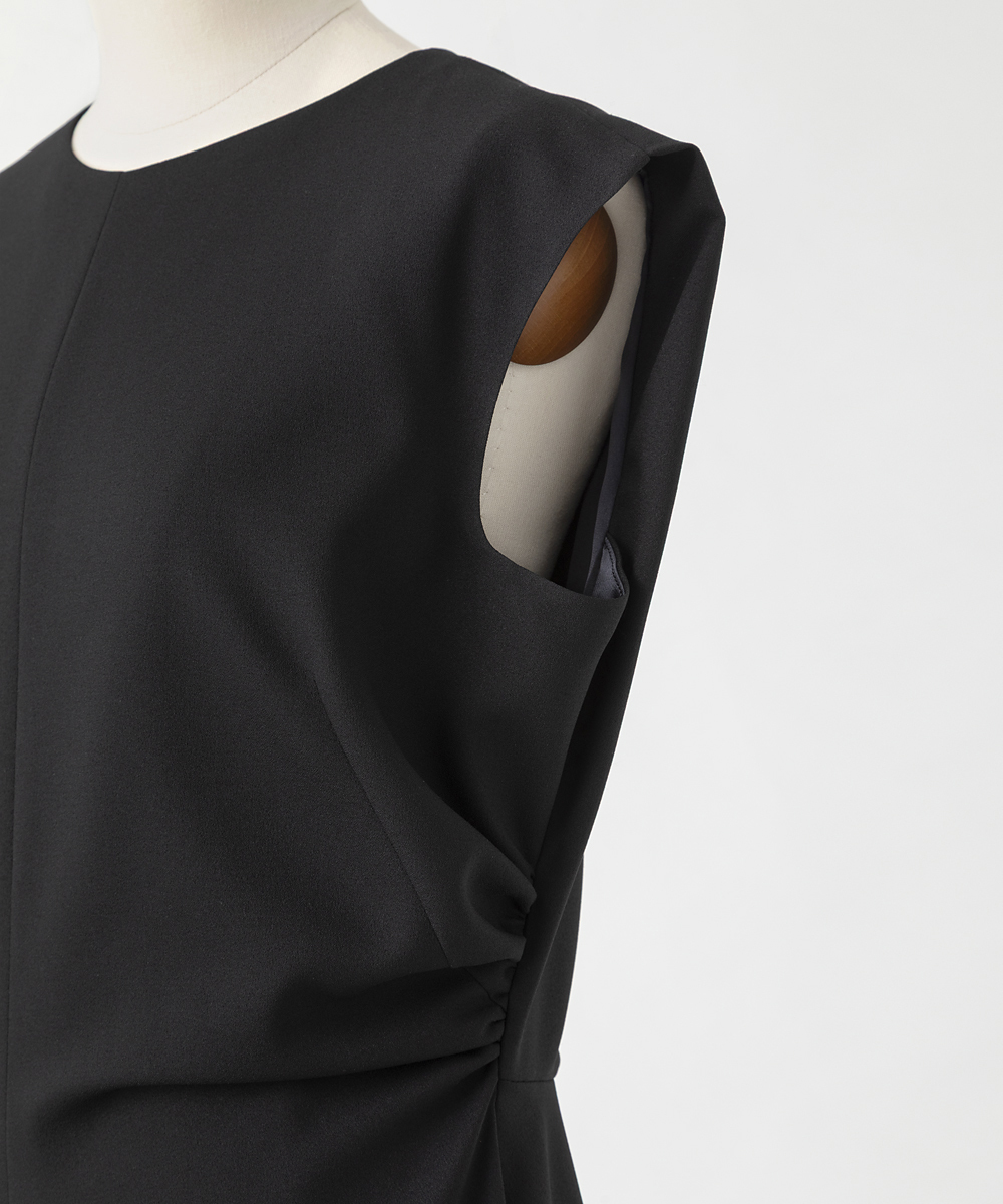 EAUVIRE ドレープドレス ブラック