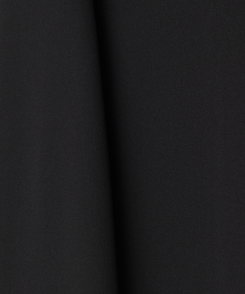 EAUVIRE Vネックフレアードレス ブラック