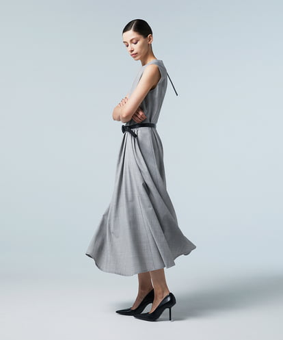 EAUVIRE ミッドセンチュリードレス ライトグレー