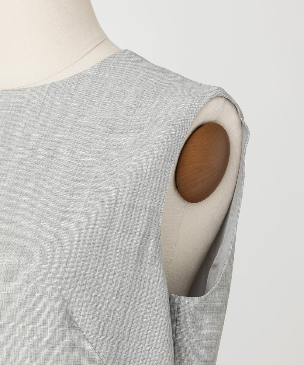 EAUVIRE ミッドセンチュリードレス ライトグレー