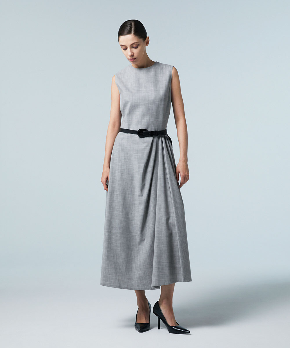 EAUVIRE ミッドセンチュリードレス ライトグレー