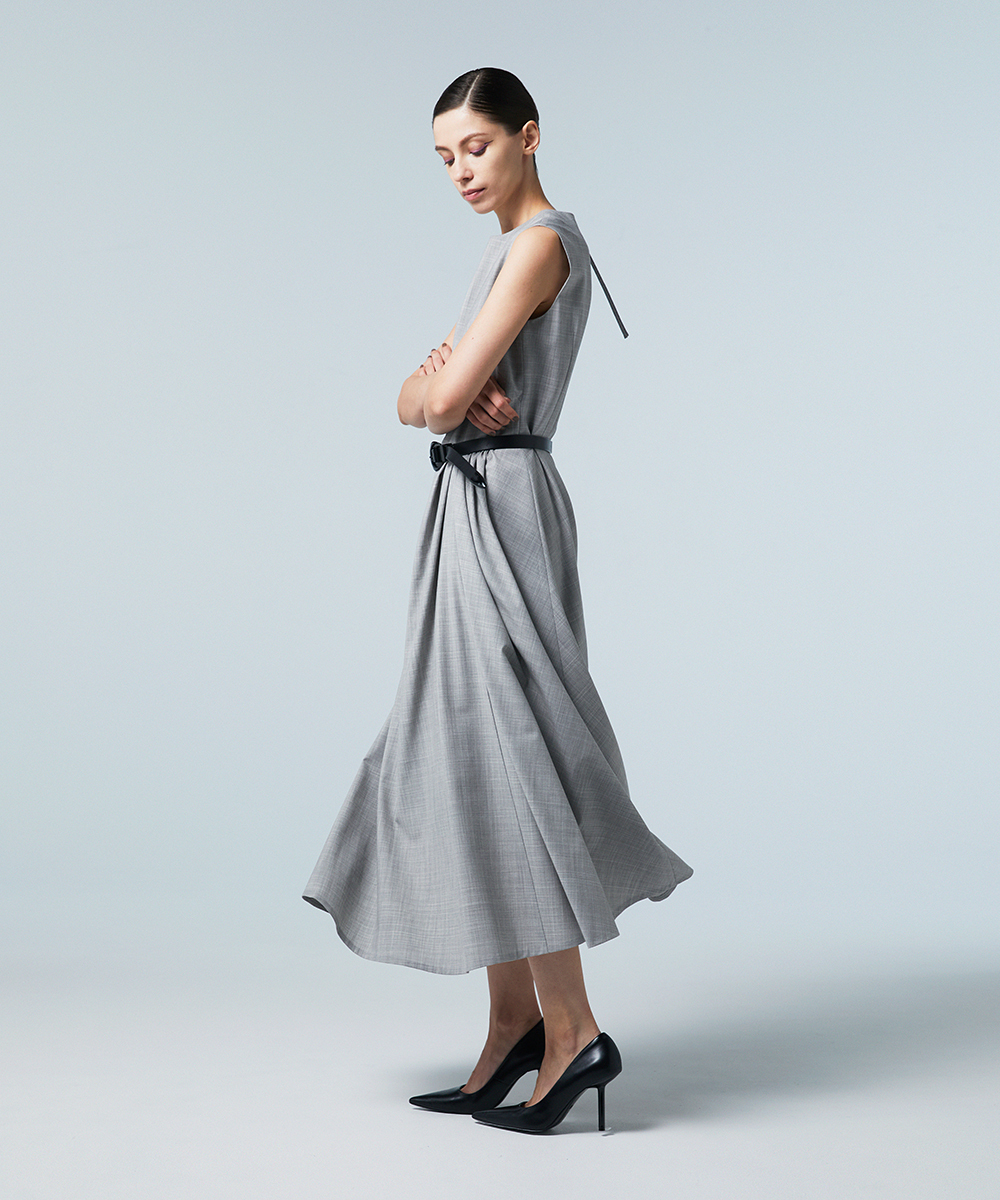 EAUVIRE ミッドセンチュリードレス ライトグレー