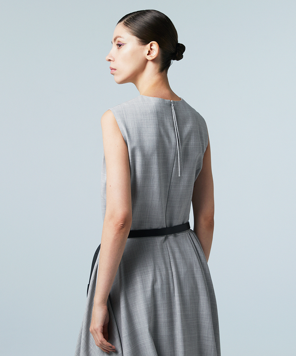 EAUVIRE ミッドセンチュリードレス ライトグレー