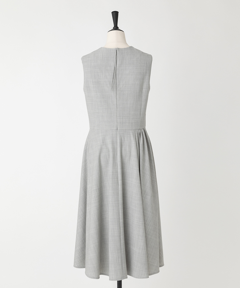 EAUVIRE ミッドセンチュリードレス ライトグレー