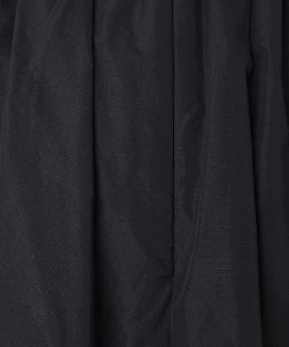 EAUVIRE タックギャザーベルトドレス ブラック