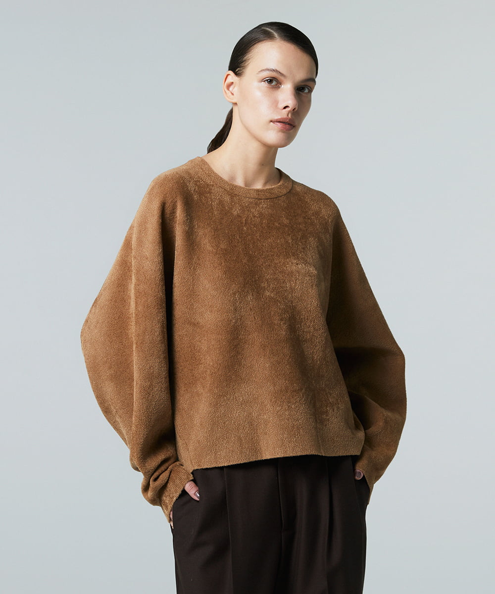 EAUVIRE クルーネックプルオーバー ベージュ