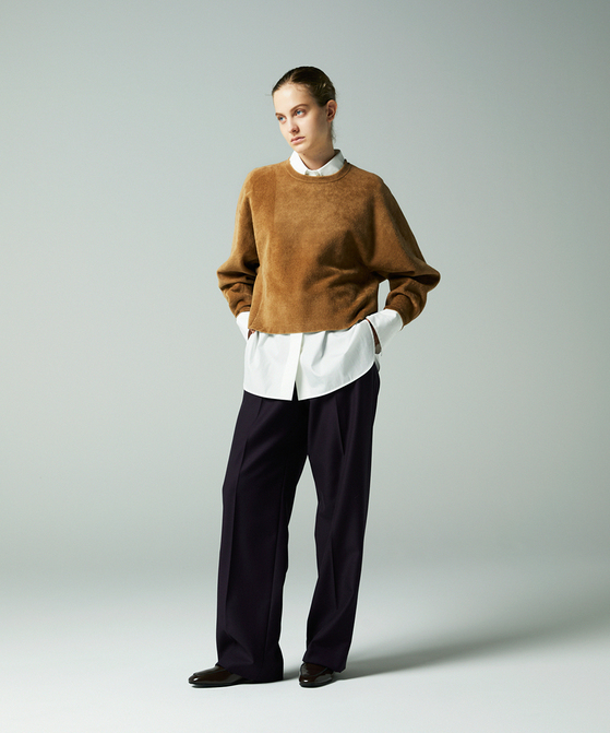 EAUVIRE クルーネックプルオーバー ベージュ