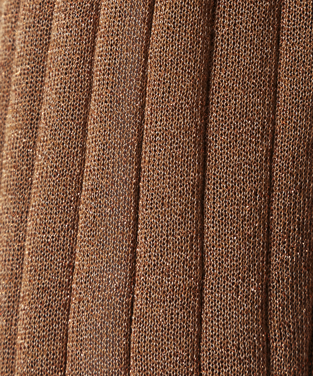 EAUVIRE シアーラメクルーネックプルオーバー ブラック