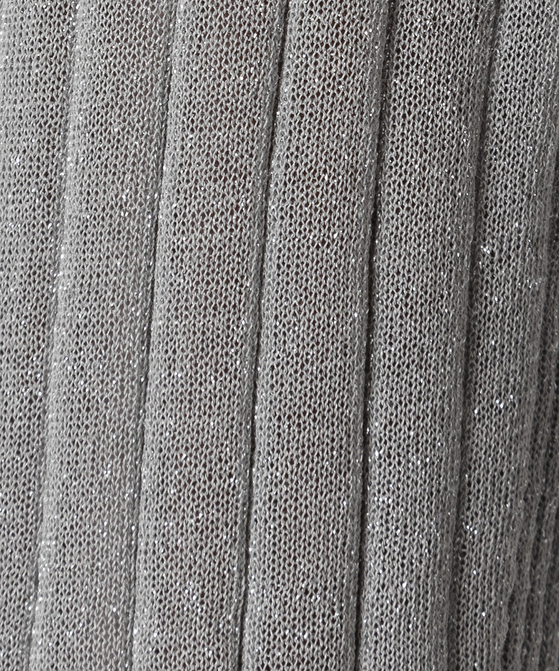 EAUVIRE シアーラメクルーネックプルオーバー ブラック