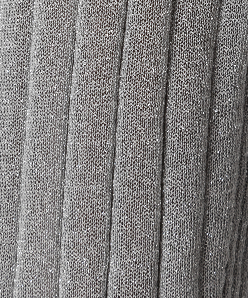 EAUVIRE シアーラメクルーネックプルオーバー ブラック