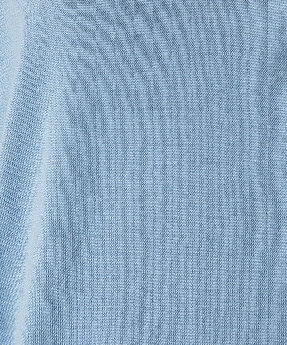 EAUVIRE 30ゲージクルーネックプルオーバー ライトブルー