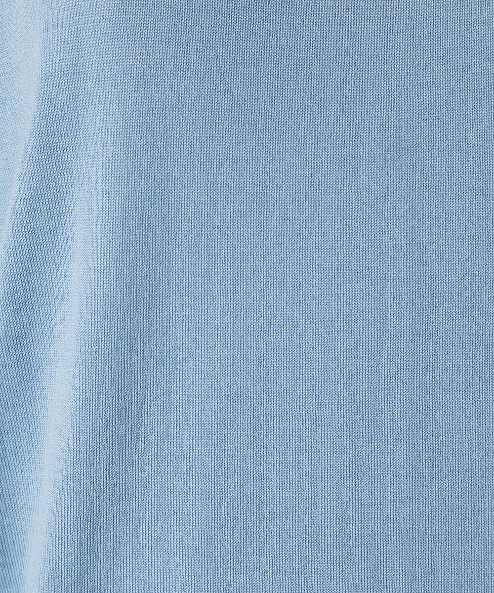 EAUVIRE 30ゲージクルーネックプルオーバー ライトブルー