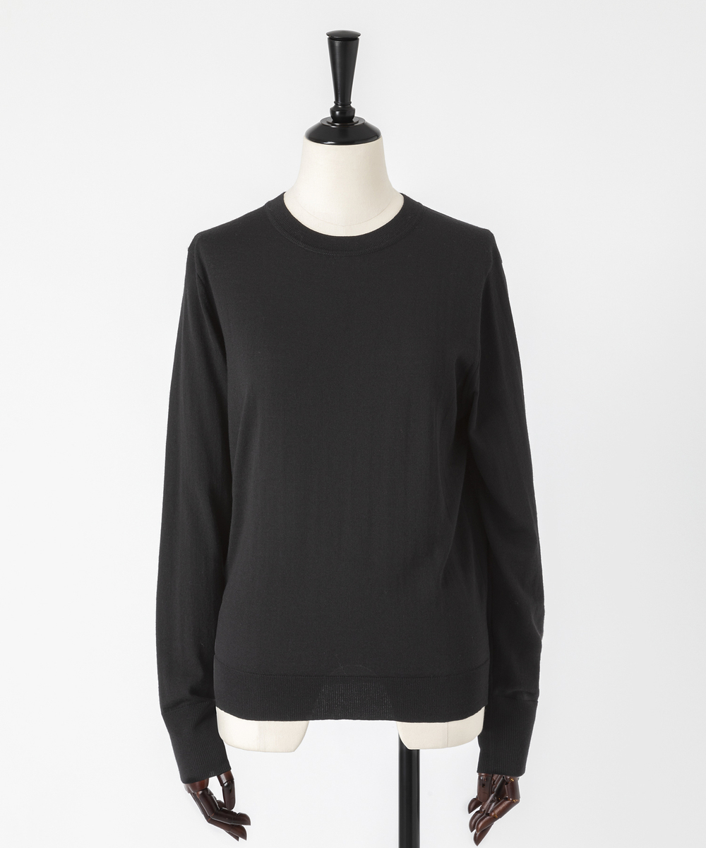 EAUVIRE 30ゲージクルーネックプルオーバー ライトブルー