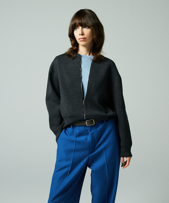 EAUVIRE 30ゲージクルーネックプルオーバー ライトブルー