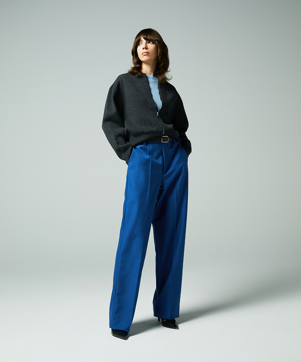 EAUVIRE 30ゲージクルーネックプルオーバー ライトブルー