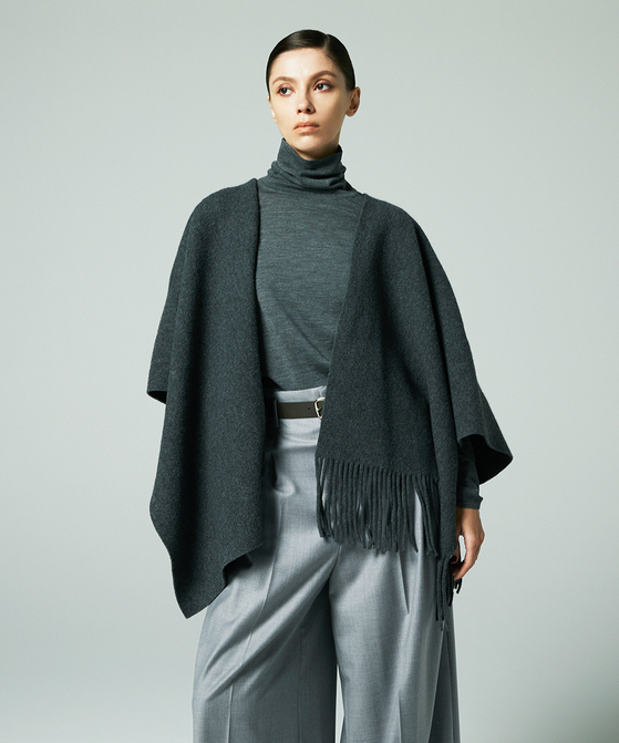 EAUVIRE 30ゲージタートルネックプルオーバー ライトブルー