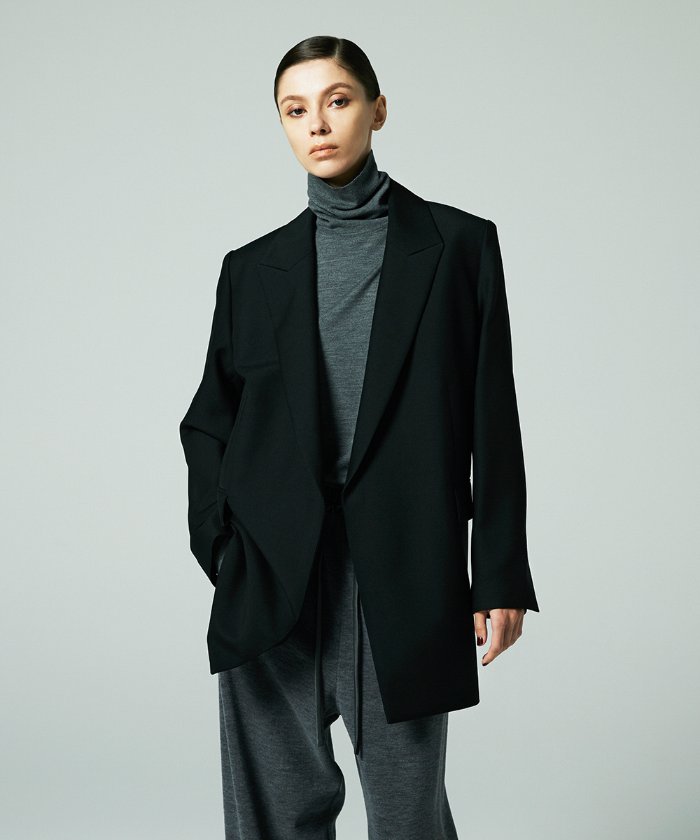 EAUVIRE 30ゲージタートルネックプルオーバー ライトブルー