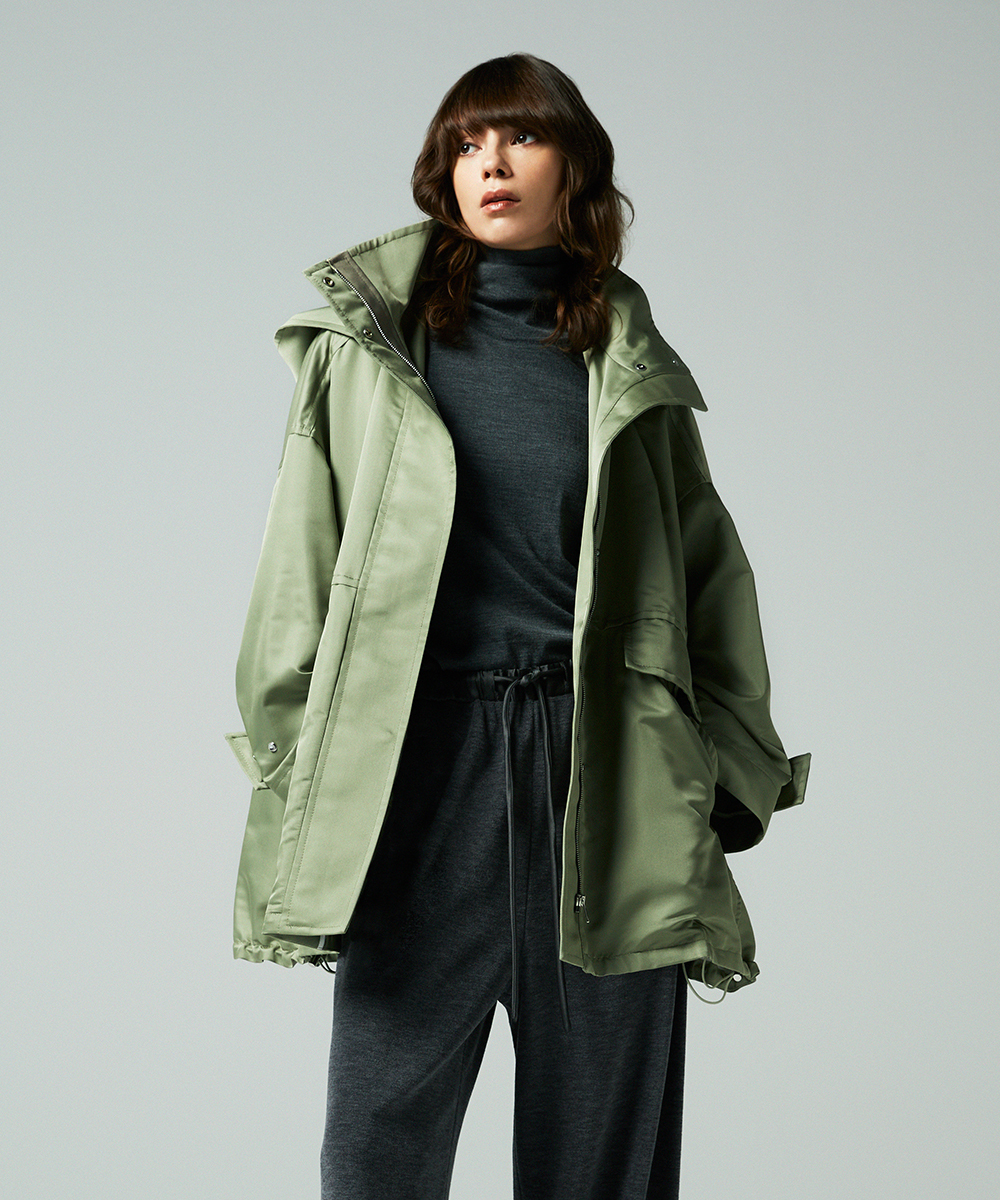 EAUVIRE 30ゲージタートルネックプルオーバー ライトブルー