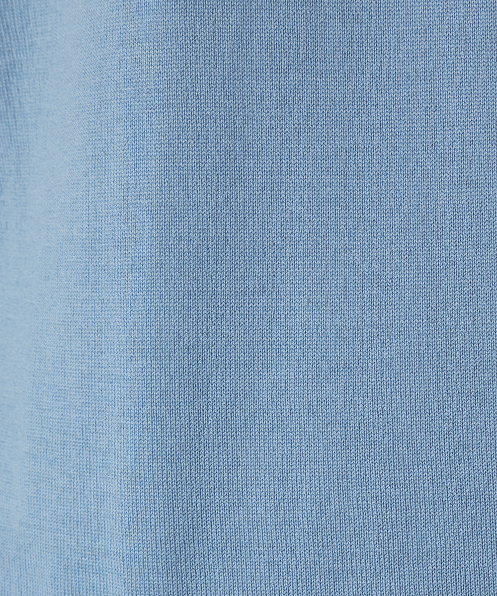 EAUVIRE 30ゲージタートルネックプルオーバー ライトブルー