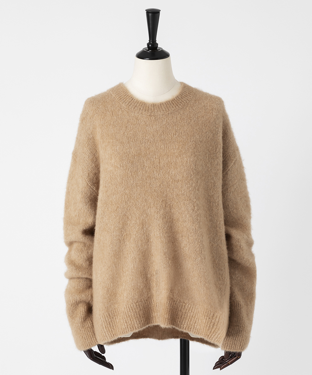 EAUVIRE ファインキャメルプルオーバー ベージュ