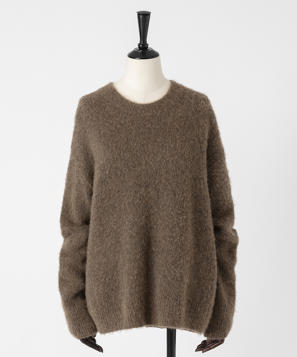 EAUVIRE ファインキャメルプルオーバー ブラウン