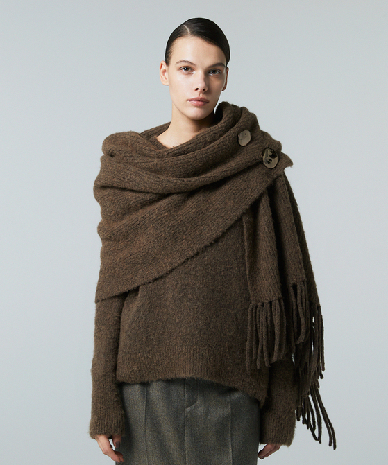 EAUVIRE ファインキャメルプルオーバー ブラウン