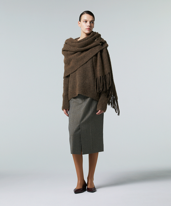 EAUVIRE ファインキャメルプルオーバー ブラウン